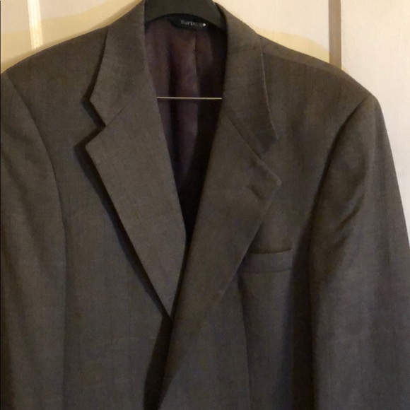 Vintage Burberry For Strawbridge & Clothier Gray Wool Suit Jacket Men’s P2P 21”